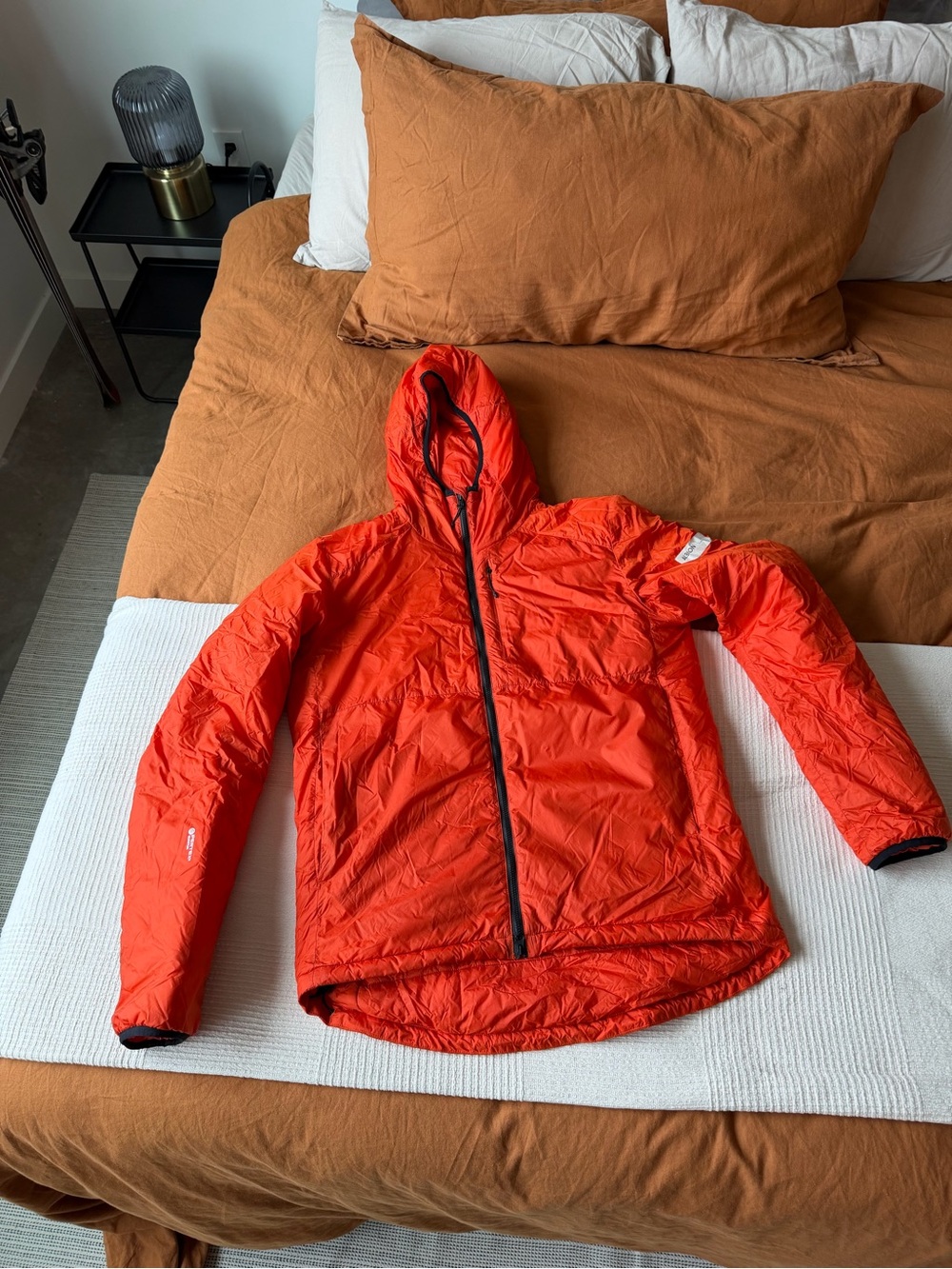 Albion Men's Hooded Insulated Puffer Jacket - Bright Orange